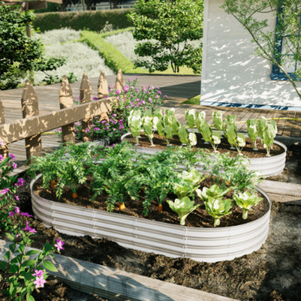 8x4x1ft Raised Garden Bed Kit, Galvanized Planter Raised Garden Beds For Outdoor For Vegetables,Flowers &Herbs, Heavy Duty, Rust-Resistant, Easy Assembly